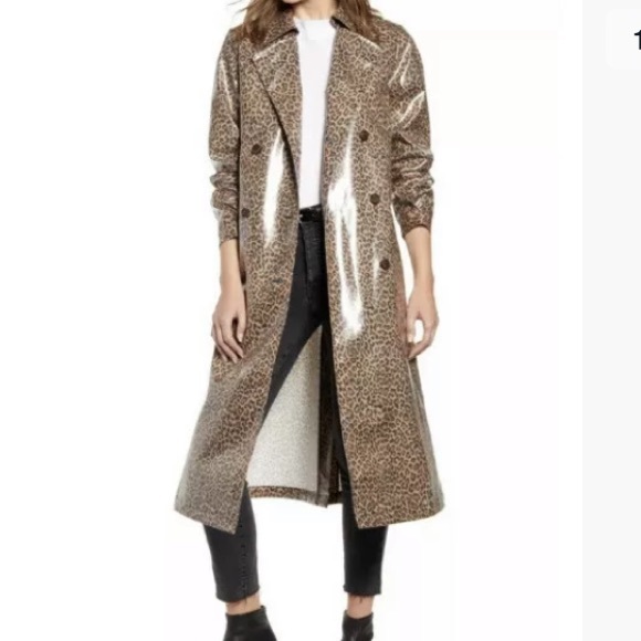 Something navy waterproof leopard trench med - Picture 5 of 5